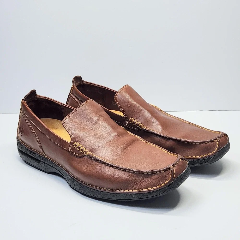 Cole Haan Air Tucker Venetian Shoes Mens Size 10.5 Brown Leather Slip On Loafers